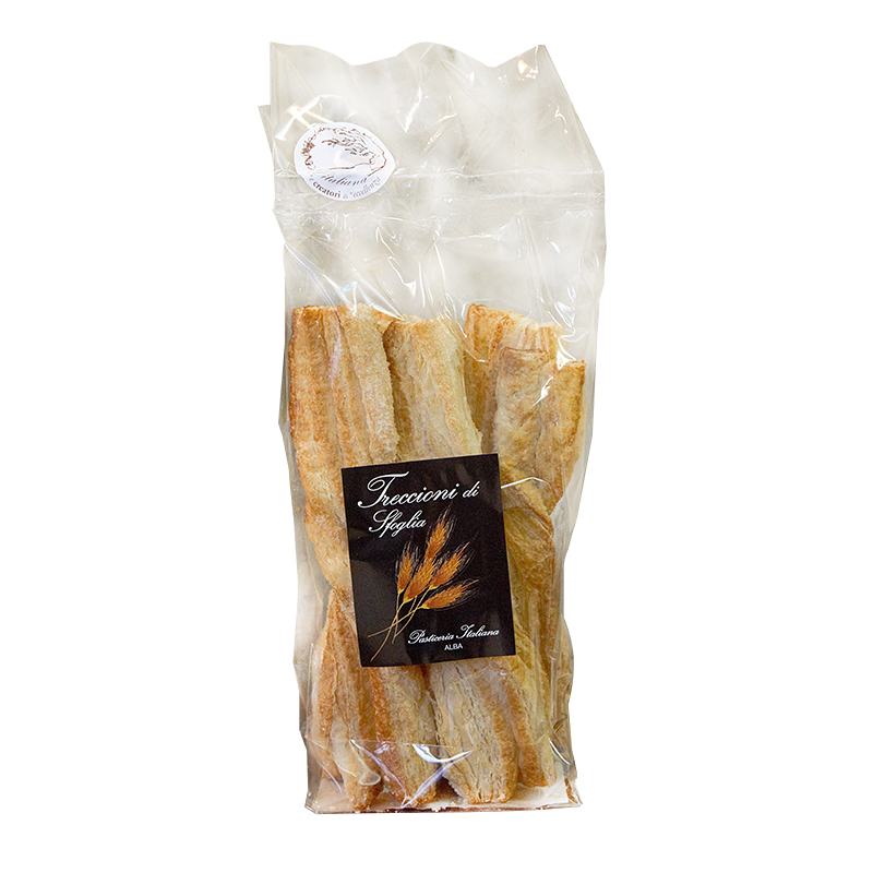 Trecce di sfoglia dolce