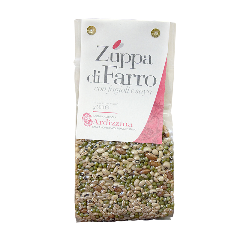 Zuppa di farro con fagioli e soya Az. Agr. Ardizzina